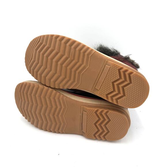 Sorel Women's Joan of Arctic Redwood Leather Waterproof Fur Lace Boots Size 9.5 - Picture 10 of 11